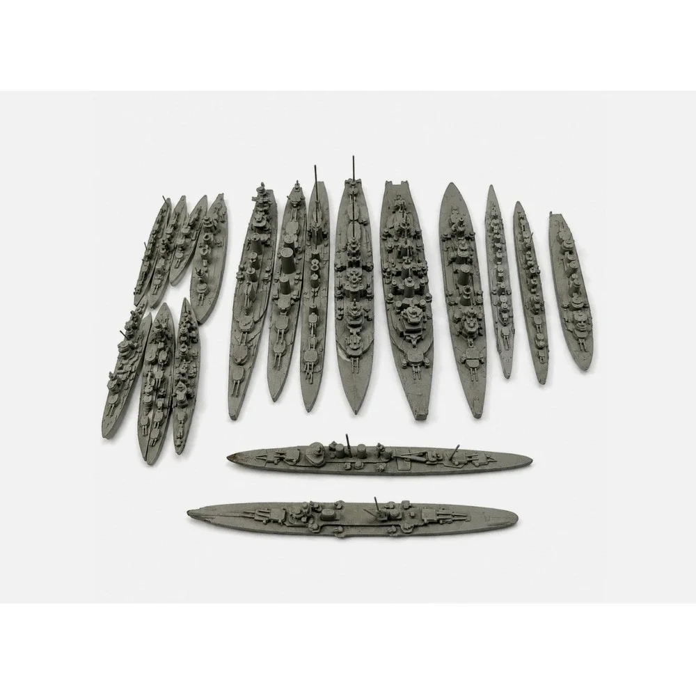 Vintage Trent Miniatures WWII Naval Warship Waterline Wargame Ship Lot Metal
